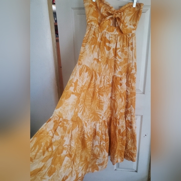 Zimmerman Mae Tie Tiered All Over Floral Print Maxi Dress, Size 2 100% Linen - Picture 5 of 12